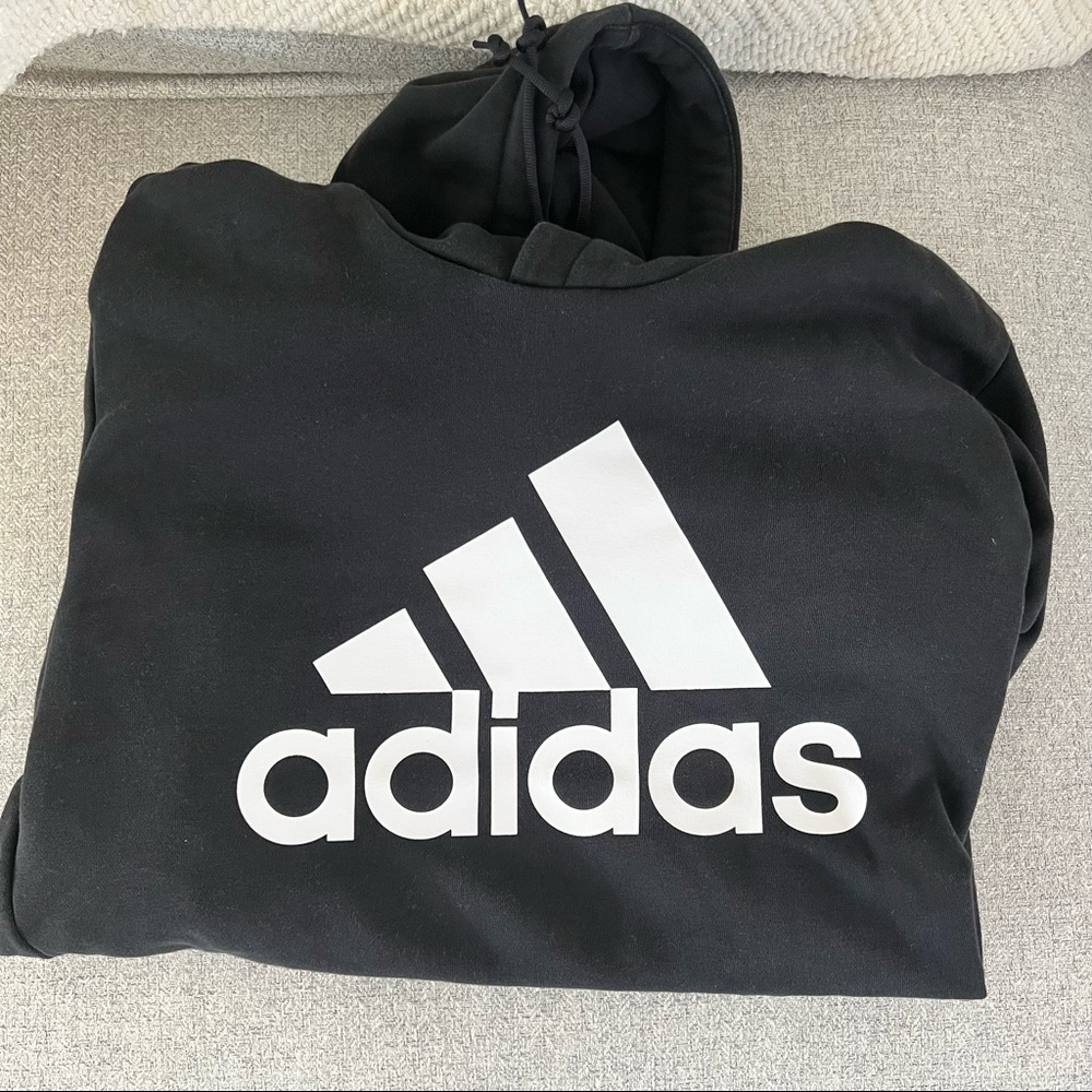 Adidas Essentials Logo Black Hoodie